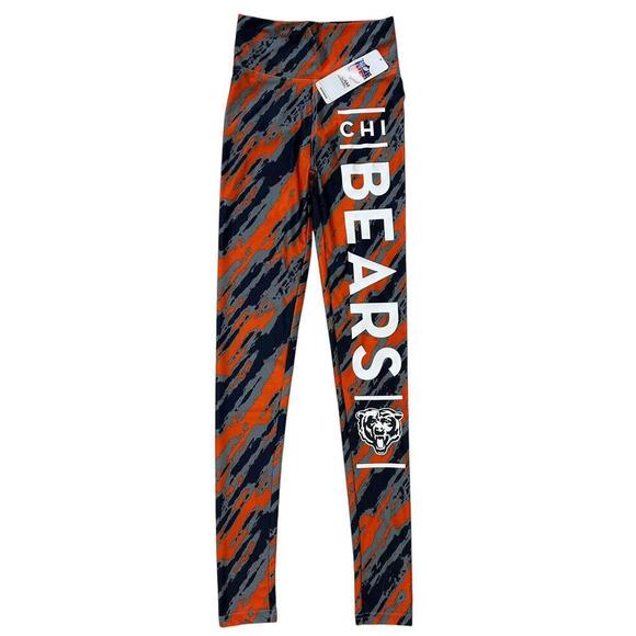 NFL Chicago Bears Diagonal Streak Leggings Women's XS Pants Workout - Picture 1 of 8